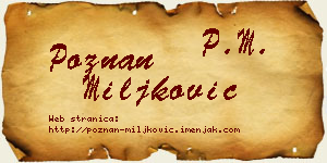 Poznan Miljković vizit kartica
